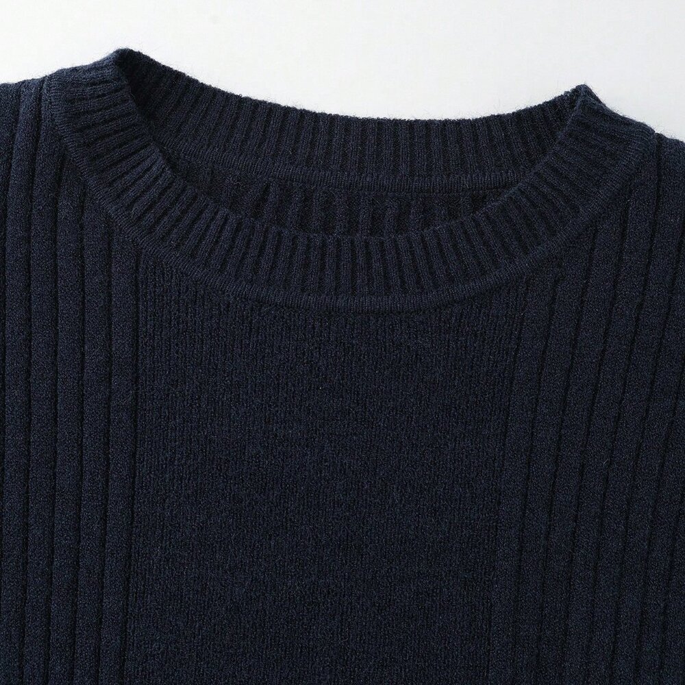 Royal Blue Casual Women's Elegant Ruffle Hem Flare Sleeve Sweater - Picture 4 of 6